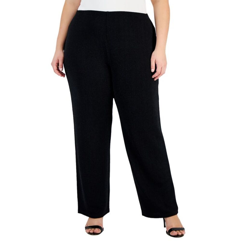 JM Collection Plus Size New Shine Knit Dressing Pants